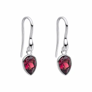 Boucles d'oreilles en cristal d'améthyste en argent sterling E6489M - Débuts Bijoux