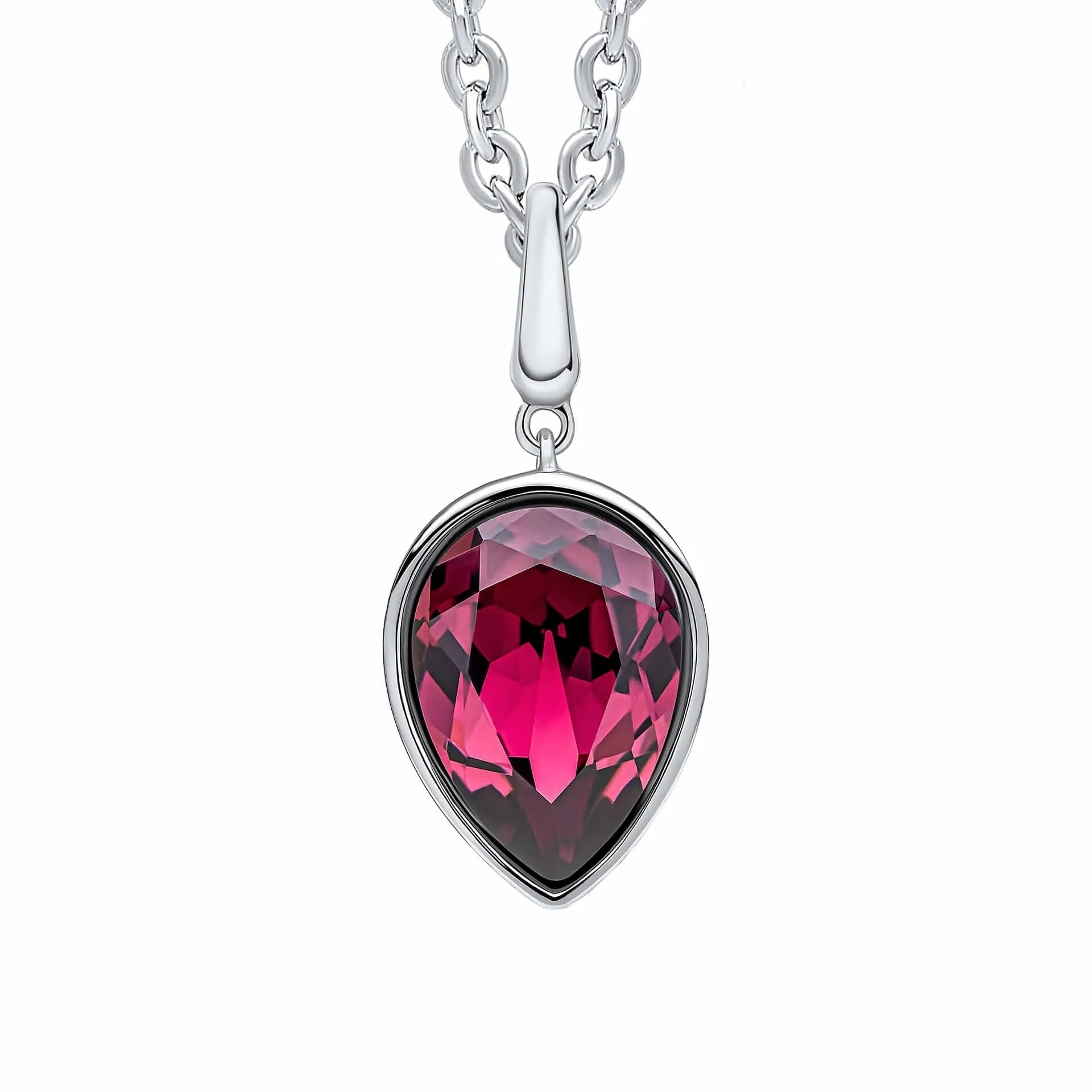 Pendentif en Cristal d'Améthyste en Argent Sterling P5459M - Débuts Bijoux