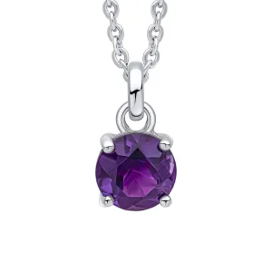 Pendentif en argent sterling avec améthyste violette P5457M - Collection Beginnings
