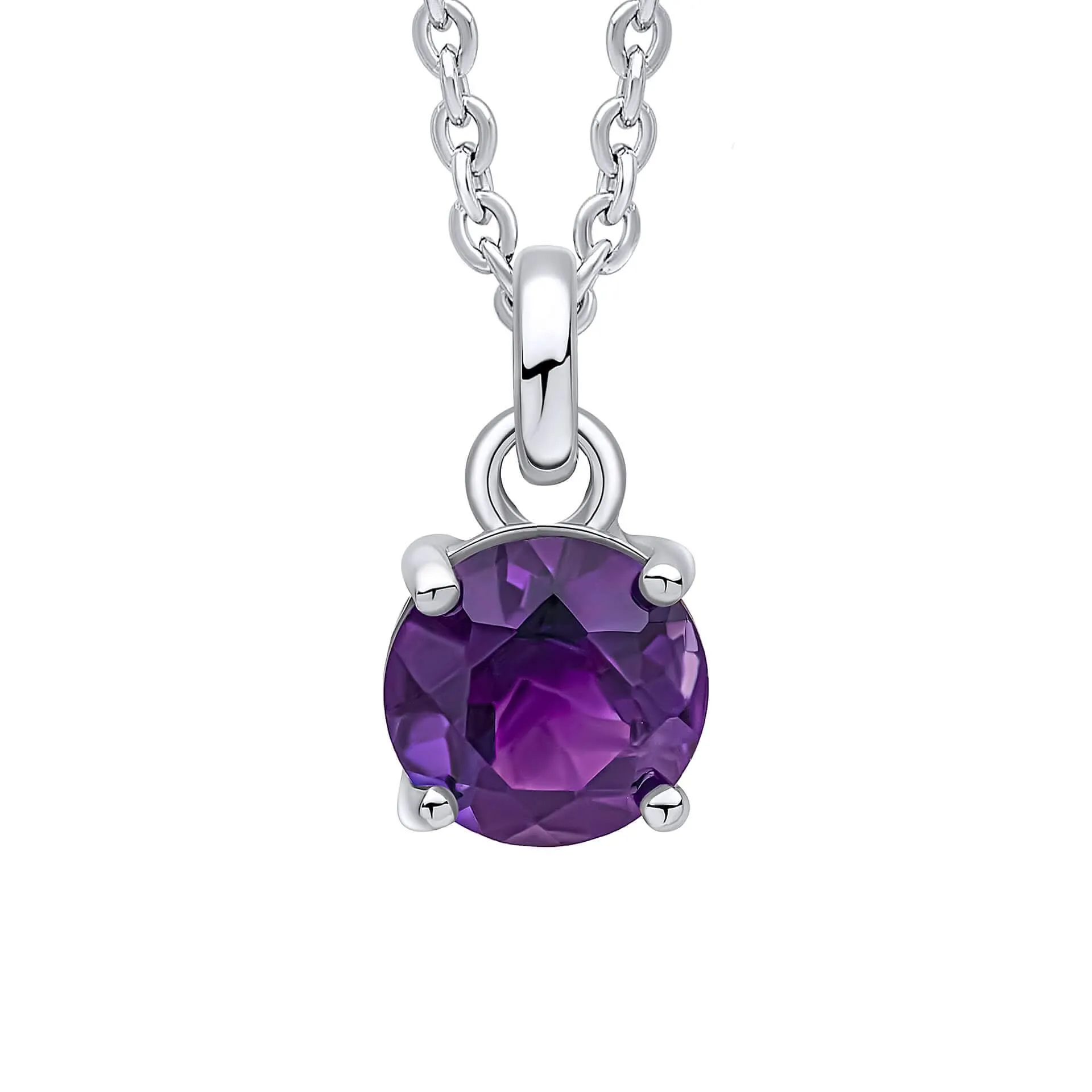 Pendentif en argent sterling avec améthyste violette P5457M - Collection Beginnings