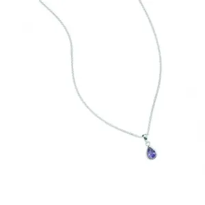 Pendentif Goutte d'Améthyste en Argent Sterling P2429M - Débuts Bijoux