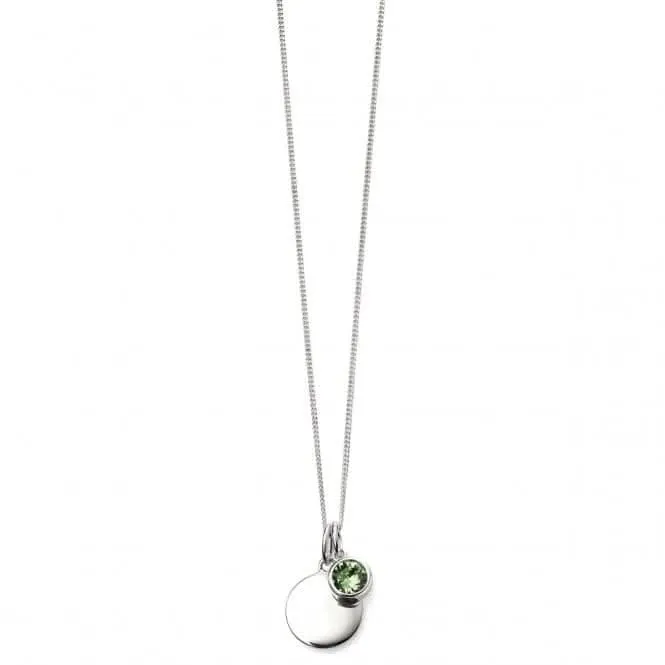 Pendentif en argent sterling avec pierre de naissance d'août P4597 - Beginnings Jewellery