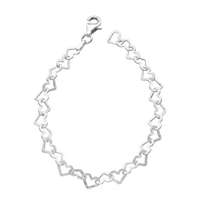 Bracelet Cœur Diamanté B4323 en Argent Sterling 19cm - Débuts Bijoux