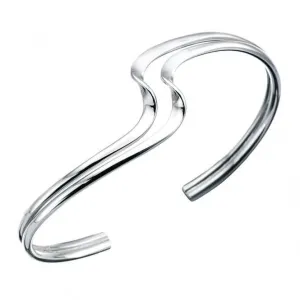 Bracelet Double Vague en Argent Sterling B480 - Débuts Bijoux