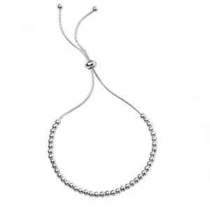 Bracelet à bascule réglable avec bille polie en argent sterling B4927 - Débuts Bijoux