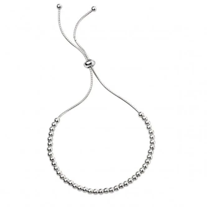 Bracelet à bascule réglable avec bille polie en argent sterling B4927 - Débuts Bijoux