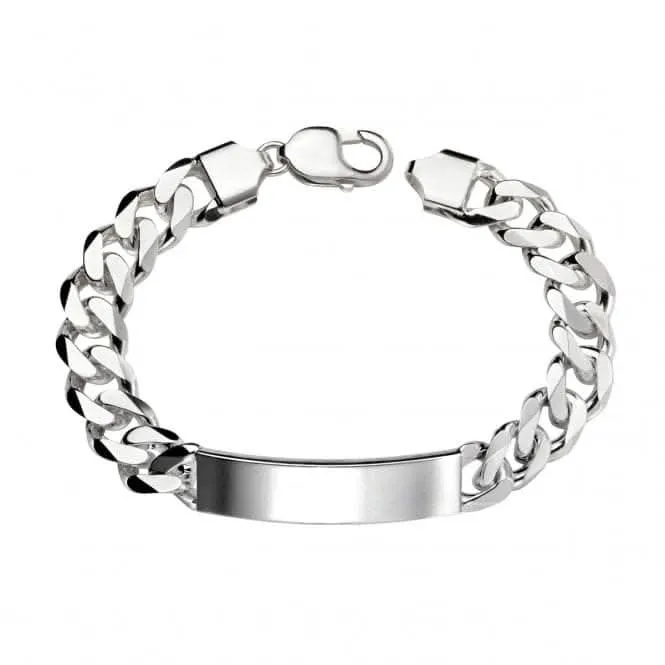 Bracelet en argent sterling B4933 à maillons lourds et courbés de 22 cm - Débuts en joaillerie