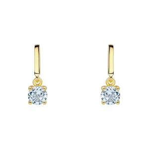 Boucles d'oreilles en argent sterling avec topaze bleue E6488T - Débuts Bijoux
