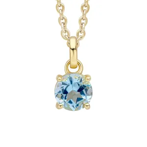Pendentif en Topaze Bleue et Argent Sterling P5458T de la Collection Beginnings