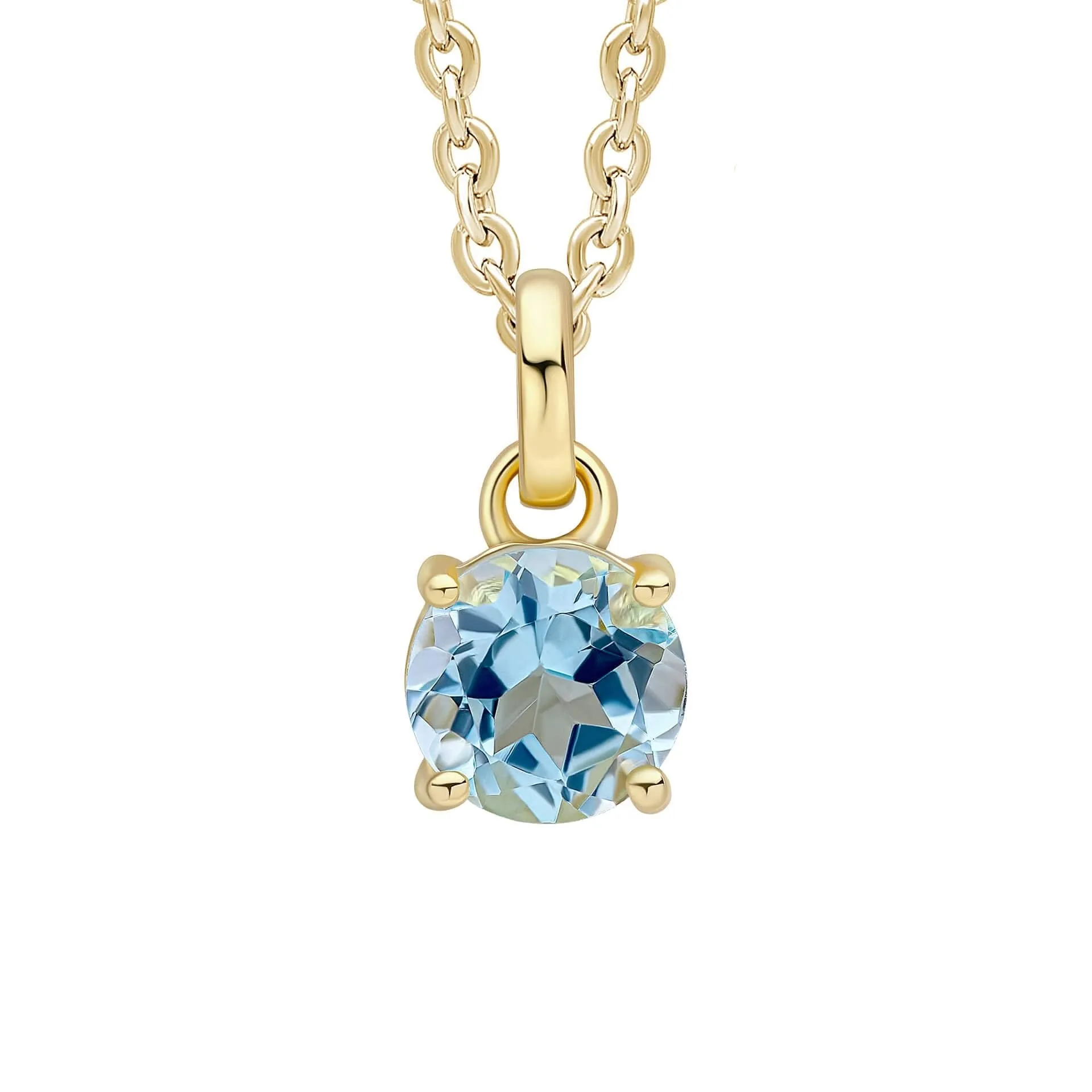 Pendentif en Topaze Bleue et Argent Sterling P5458T de la Collection Beginnings