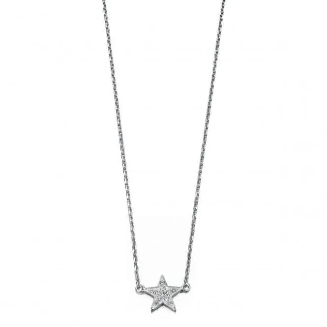 Colliers Débuts en Argent Sterling avec Zirconium Cubique Transparent Étoile 41 3cm N3241C Bijoux Débuts