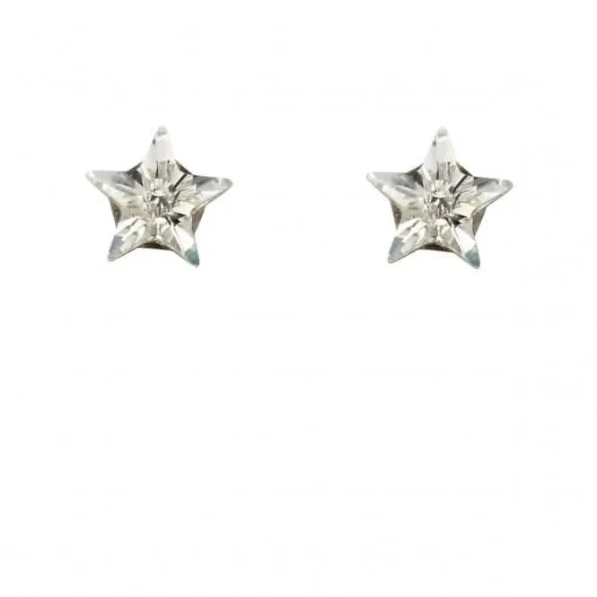 Boucles d'oreilles étoile en cristal argent sterling A2037C - Collection Beginnings