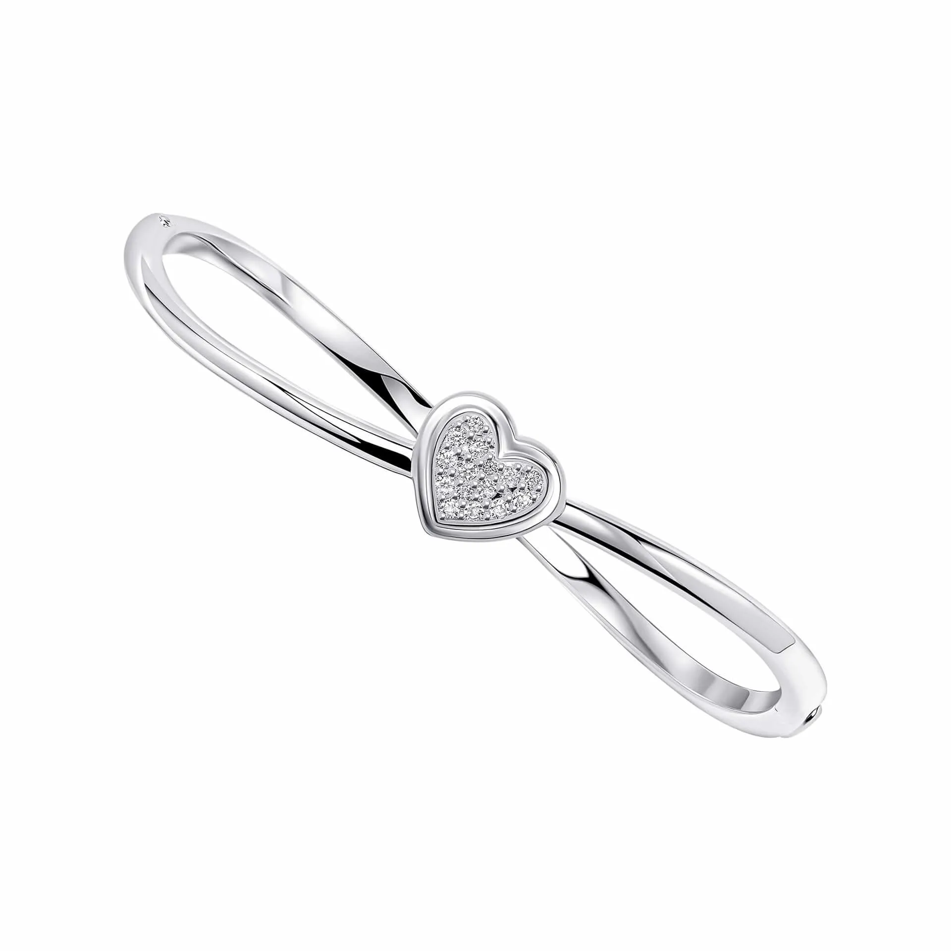 Bracelet Blanc en Argent Sterling avec Zirconium Cubique B5523C - Débuts Bijoux