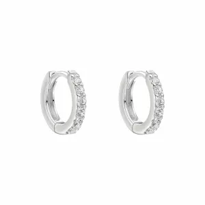 Boucles d'oreilles blanches en zirconium cubique argent sterling E6467C de la collection Beginnings