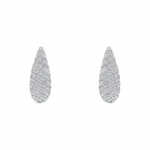 Boucles d'oreilles blanches en zirconium cubique argent sterling E6476C de la collection Beginnings