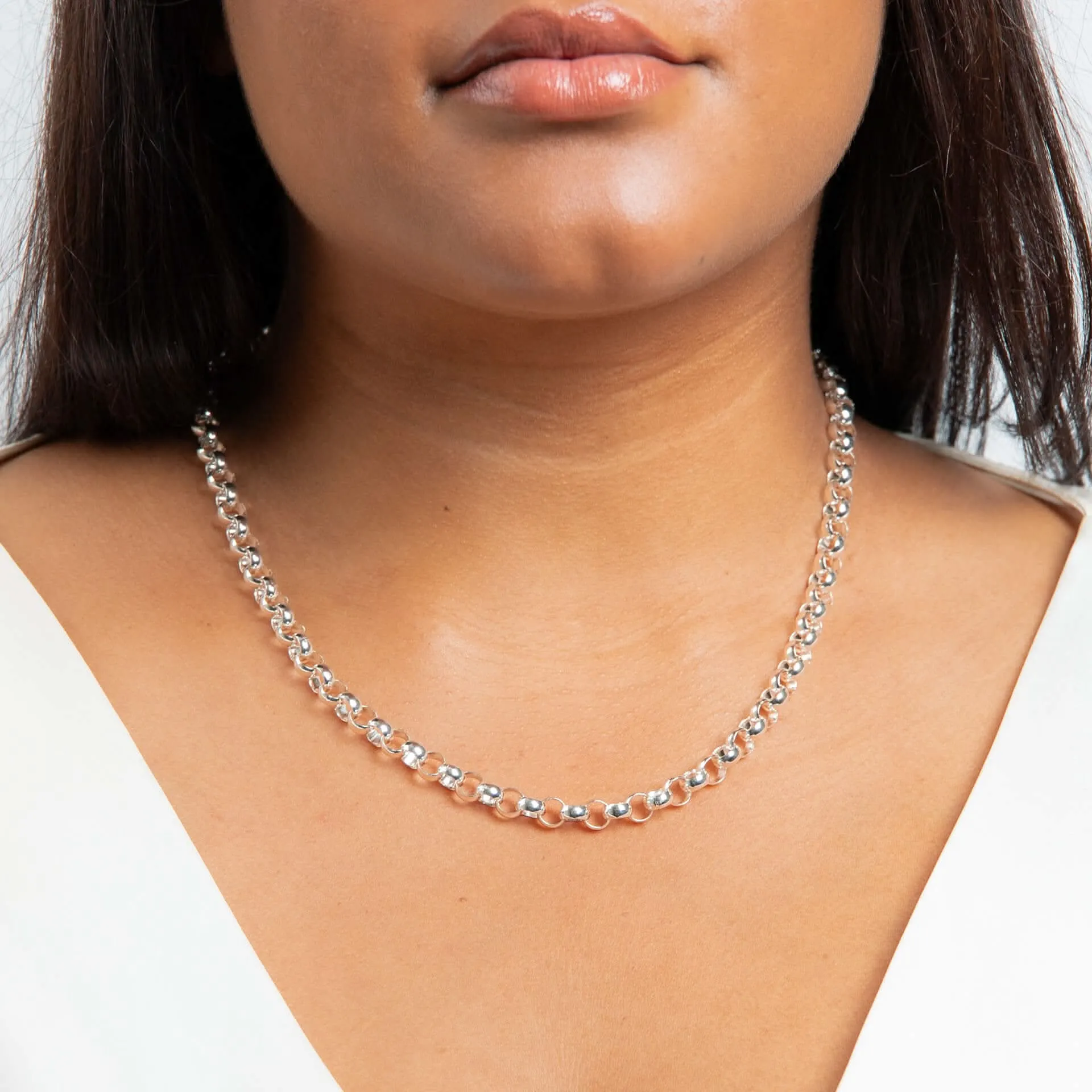 Collier Blanc en Argent Sterling avec Zirconium Cubique N4612 de la Collection Beginnings