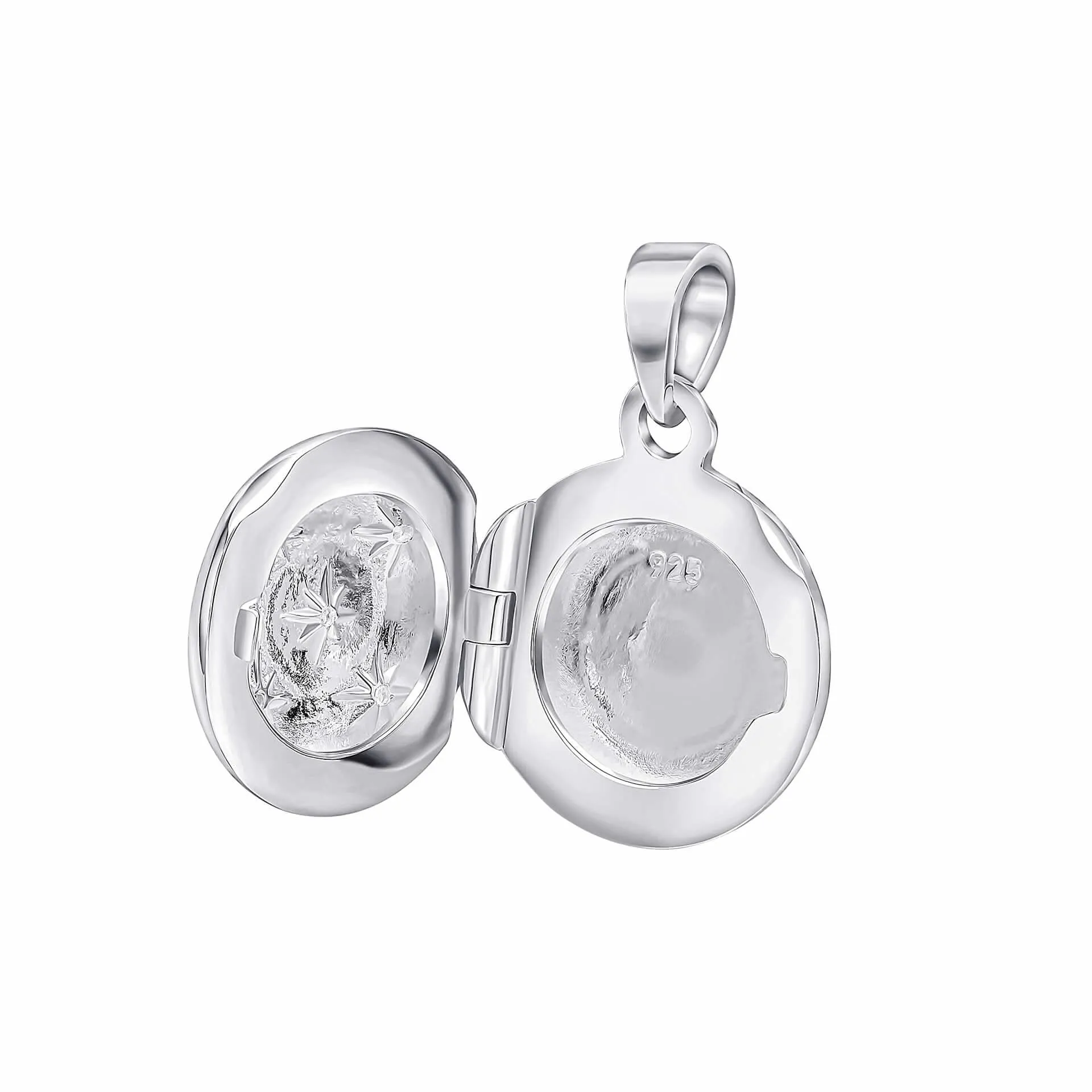 Pendentif Blanc en Argent Sterling avec Zircon Cubique P5440C - Collection Beginnings