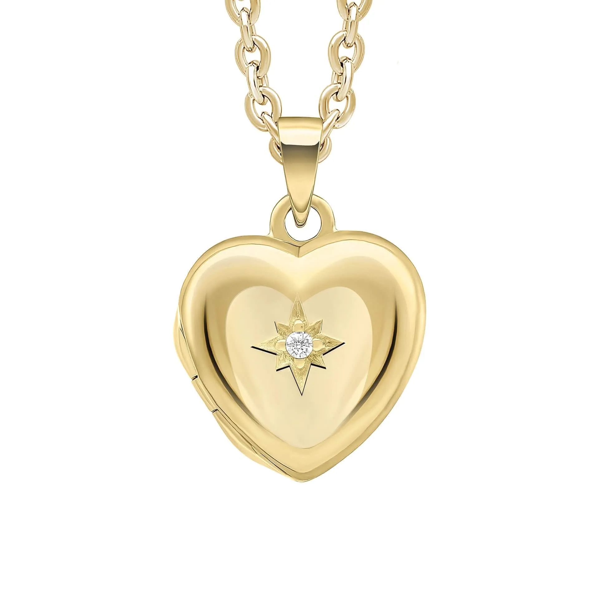 Pendentif Blanc en Argent Sterling avec Zircon Cubique P5441C - Bijoux Beginnings