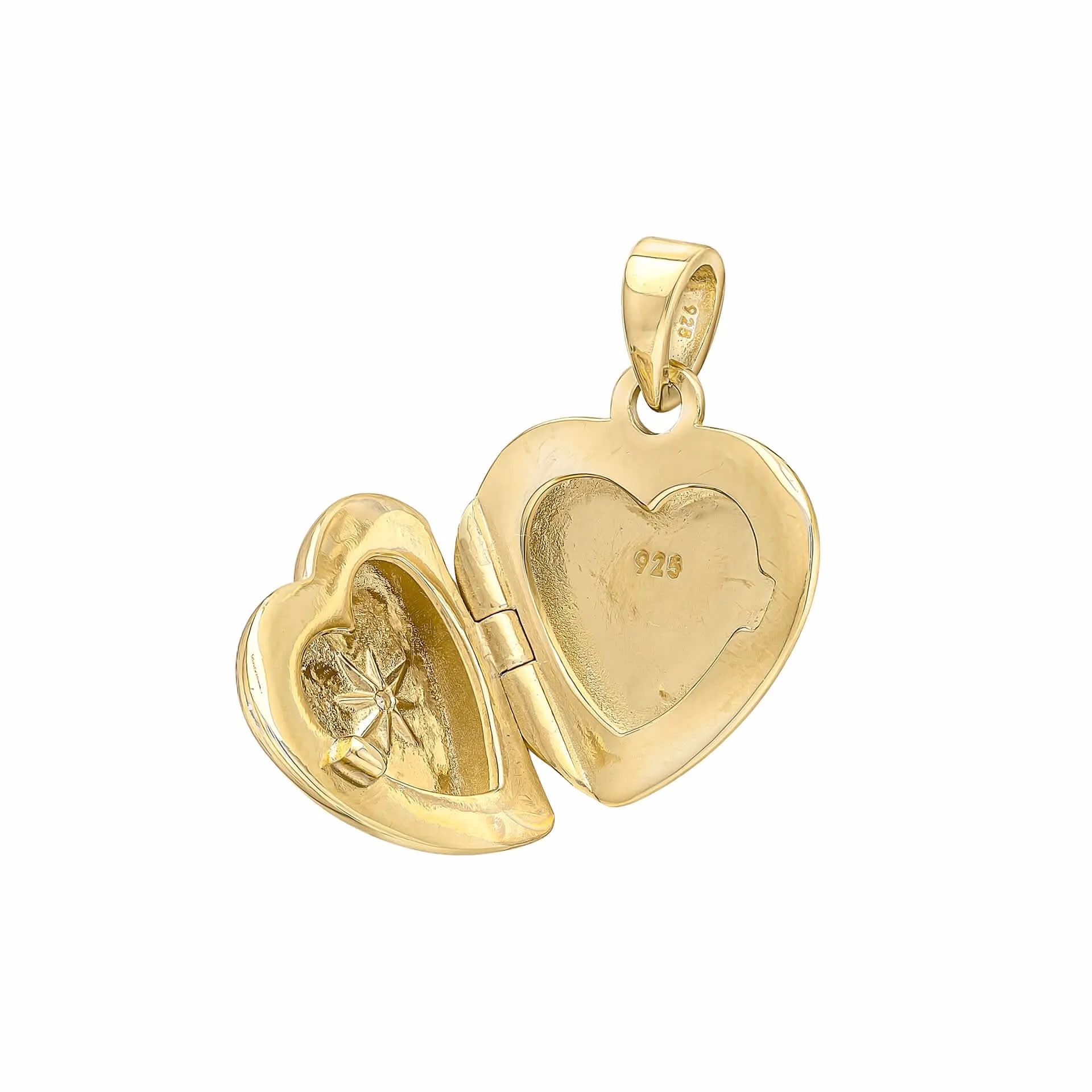 Pendentif Blanc en Argent Sterling avec Zircon Cubique P5441C - Bijoux Beginnings