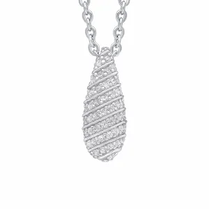 Pendentif Blanc en Zirconium Cubique Argenté Sterling P5447C - Bijoux Beginnings
