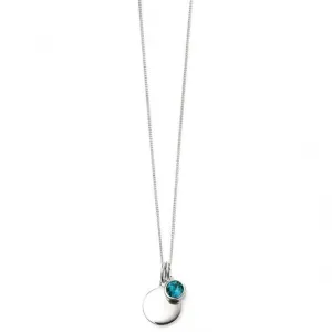 Pendentif en argent sterling avec pierre de naissance de décembre P4601 - Débuts Bijoux