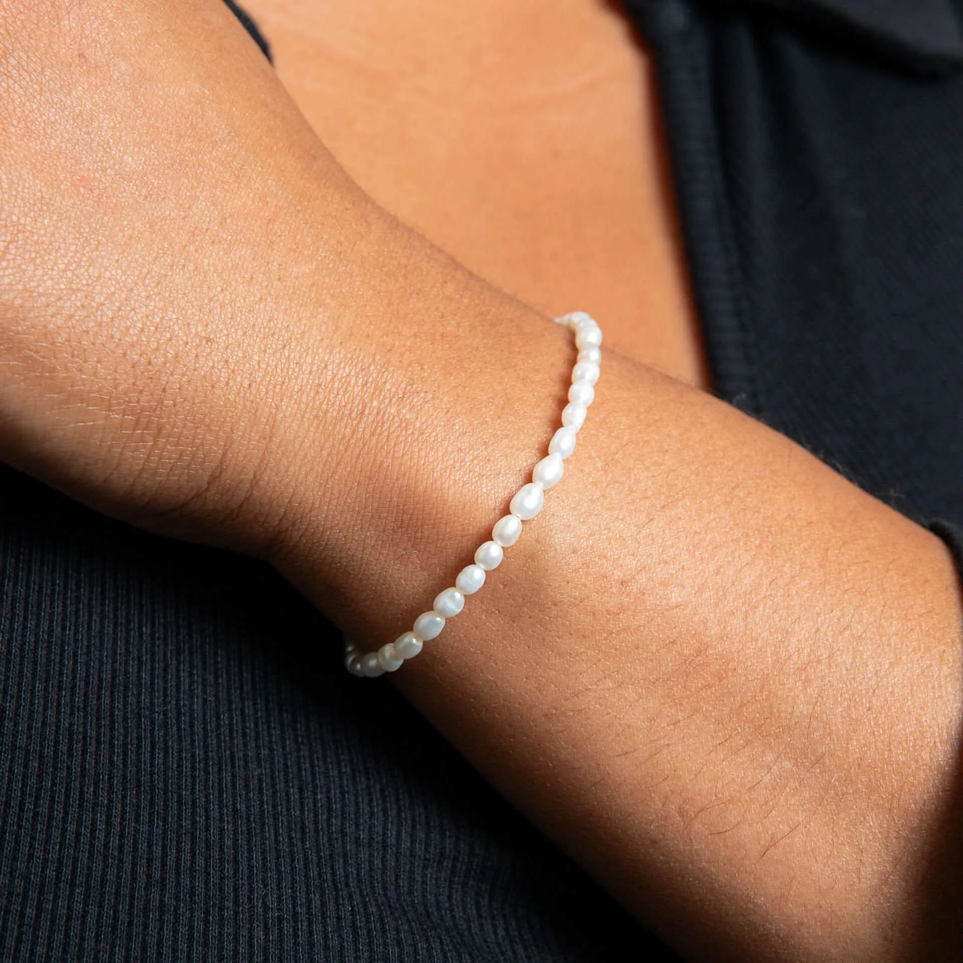 Bracelet Débuts en Argent Sterling avec Perle d'Eau Douce B5539W - Bijouterie Débuts