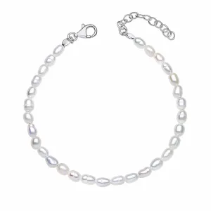 Bracelet Débuts en Argent Sterling avec Perle d'Eau Douce B5539W - Bijouterie Débuts