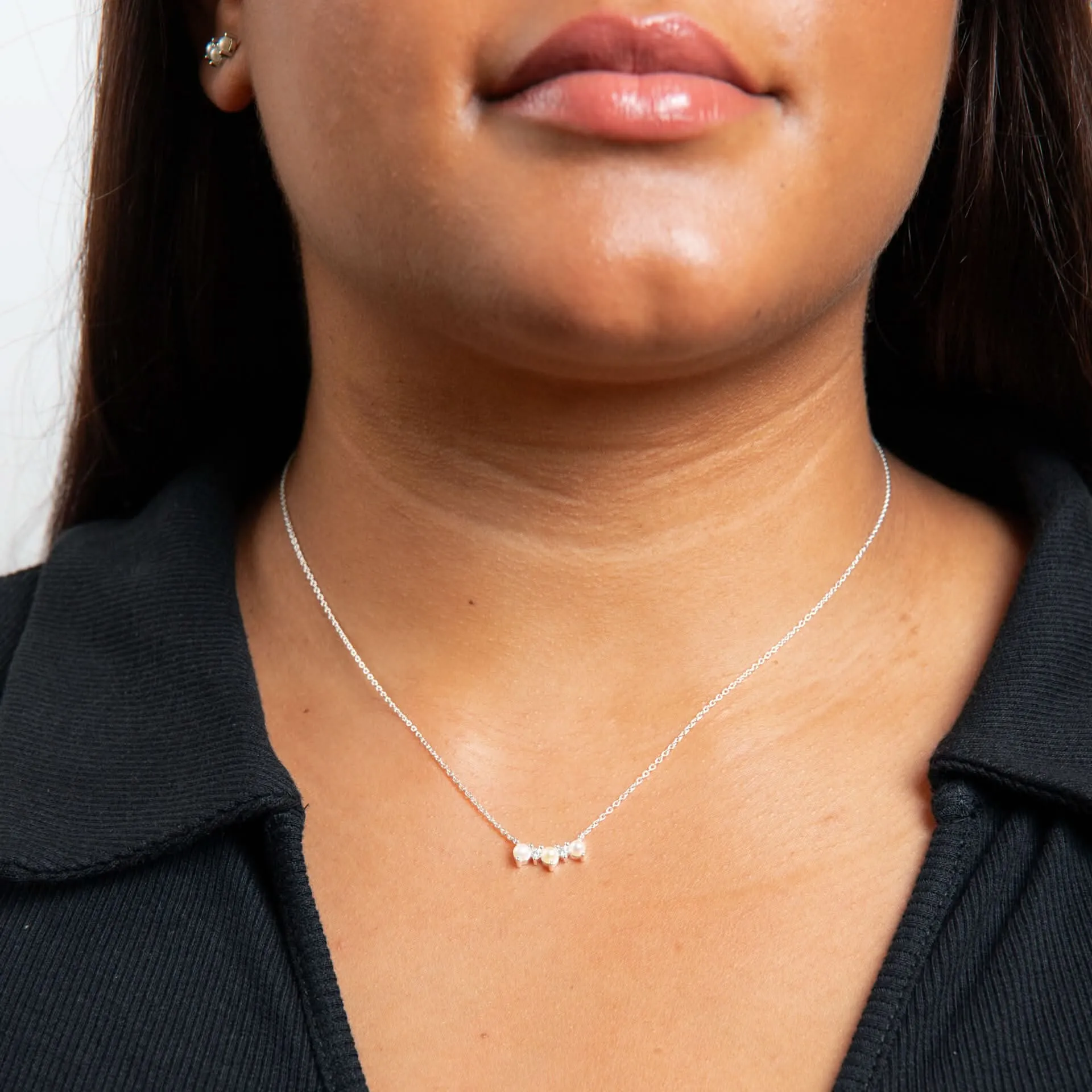 Collier Débuts en Argent Sterling avec Perle d'Eau Douce N4616W Bijoux Débuts