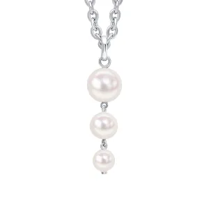 Pendentif Blanc en Perle d'Eau Douce et Argent Sterling P5448W - Collection Beginnings