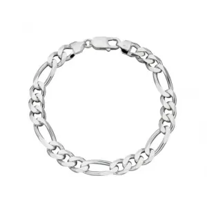 Bracelet Figaro en argent sterling épais 22cm B5109 - Beginnings Jewellery