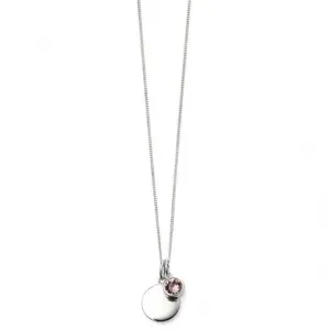 Pendentif en argent sterling avec pierre de naissance de juin P4595 - Collection Beginnings Jewellery