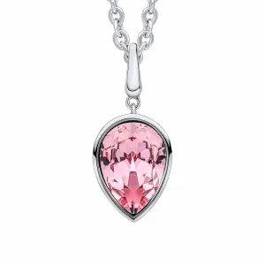 Pendentif Rose Cristal Rose Clair en Argent Sterling P5460P - Bijoux Beginnings