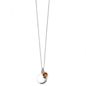 Pendentif en argent sterling avec pierre de naissance de novembre P4600 - Débuts Bijoux