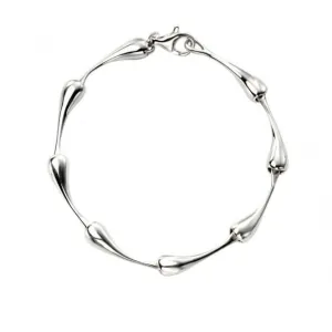 Bracelet goutte organique en argent sterling B5193 - Débuts Bijoux