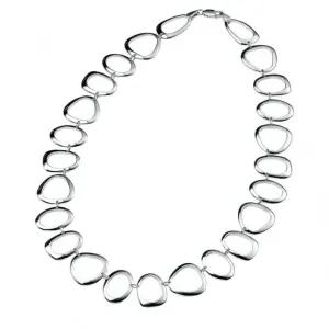 Colliers Débuts en Argent Sterling 45cm avec Maillons Ouverts Ovales, Triangulaires et Ronds N2708 Bijoux Débuts