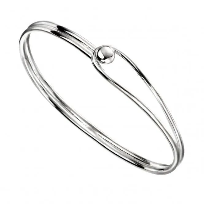 Bracelet ovale en argent sterling avec fermoir à bille caractéristique B5079 - Créations Beginnings