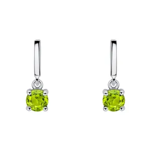 Boucles d'oreilles en argent sterling vert péridot E6486G de la collection Beginnings