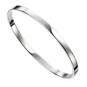 Bracelet ovale uni en argent sterling gravable B5067 - Débuts Bijoux