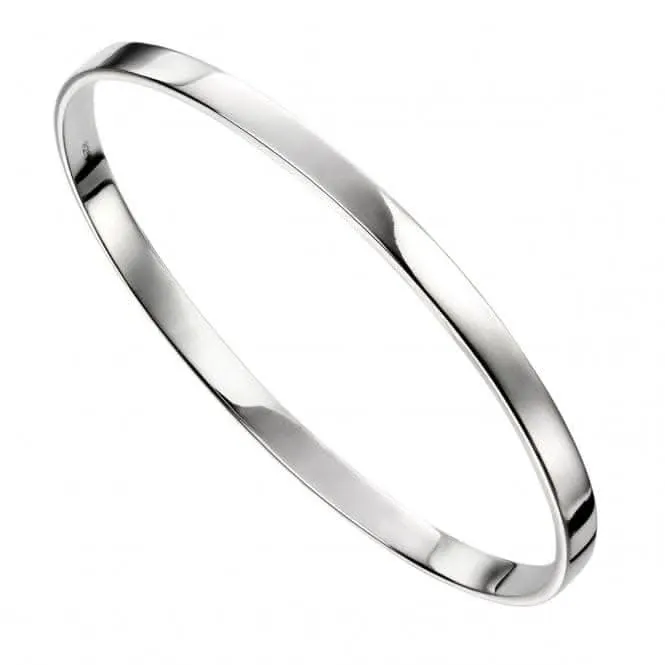 Bracelet ovale uni en argent sterling gravable B5067 - Débuts Bijoux