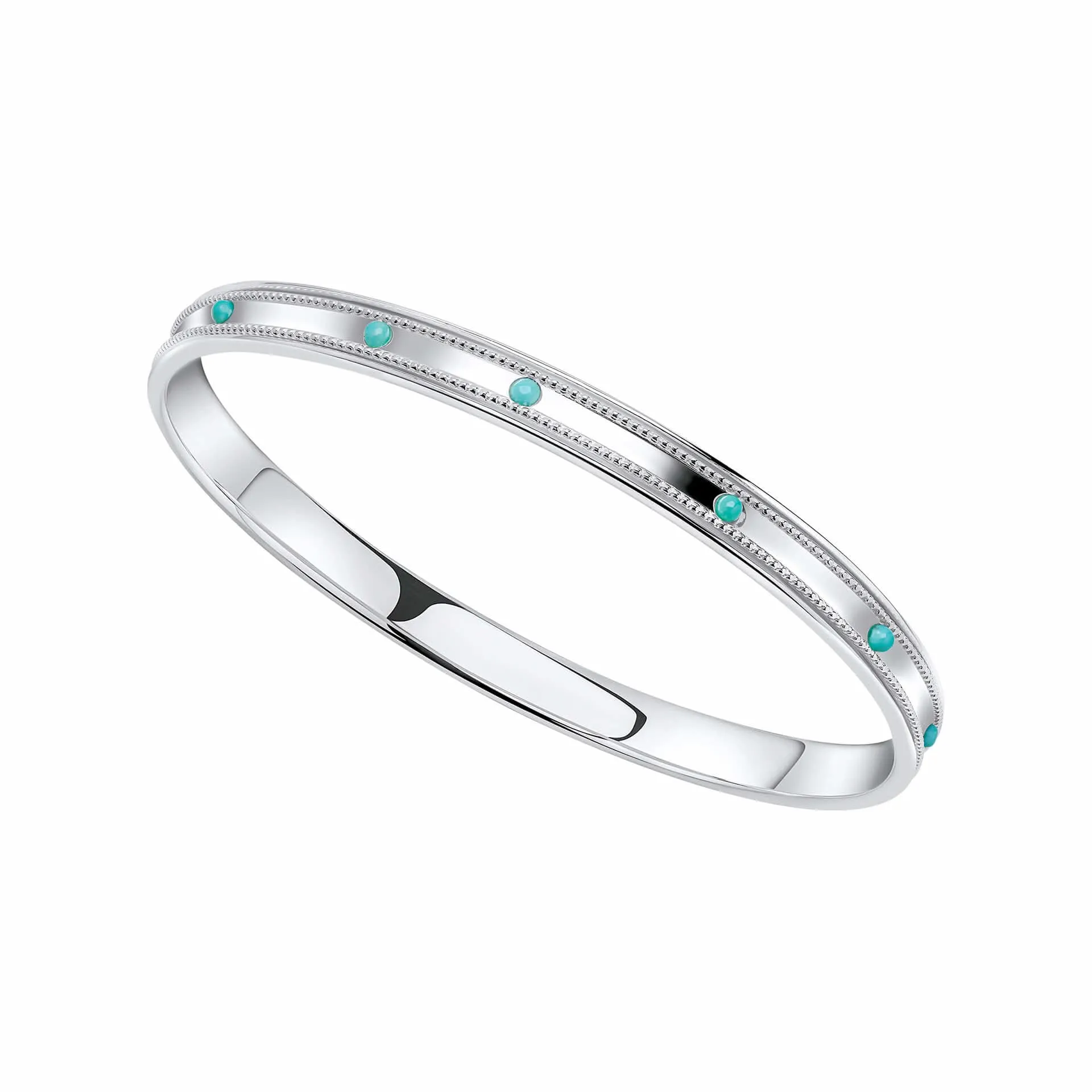 Bracelet Débuts en Argent Sterling avec Turquoise Verte B5525T Bijoux Débuts