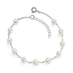 Bracelet en argent sterling blanc Beginnings 19 3cm B4299W Bijoux Beginnings