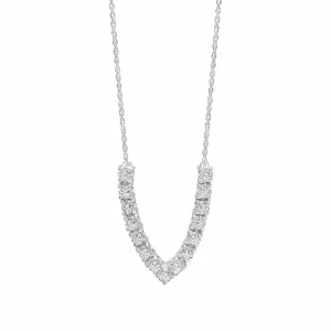 Collier Blanc Débuts en Argent Sterling avec Zirconium et Perle d'Eau Douce N4615C Bijoux Débuts