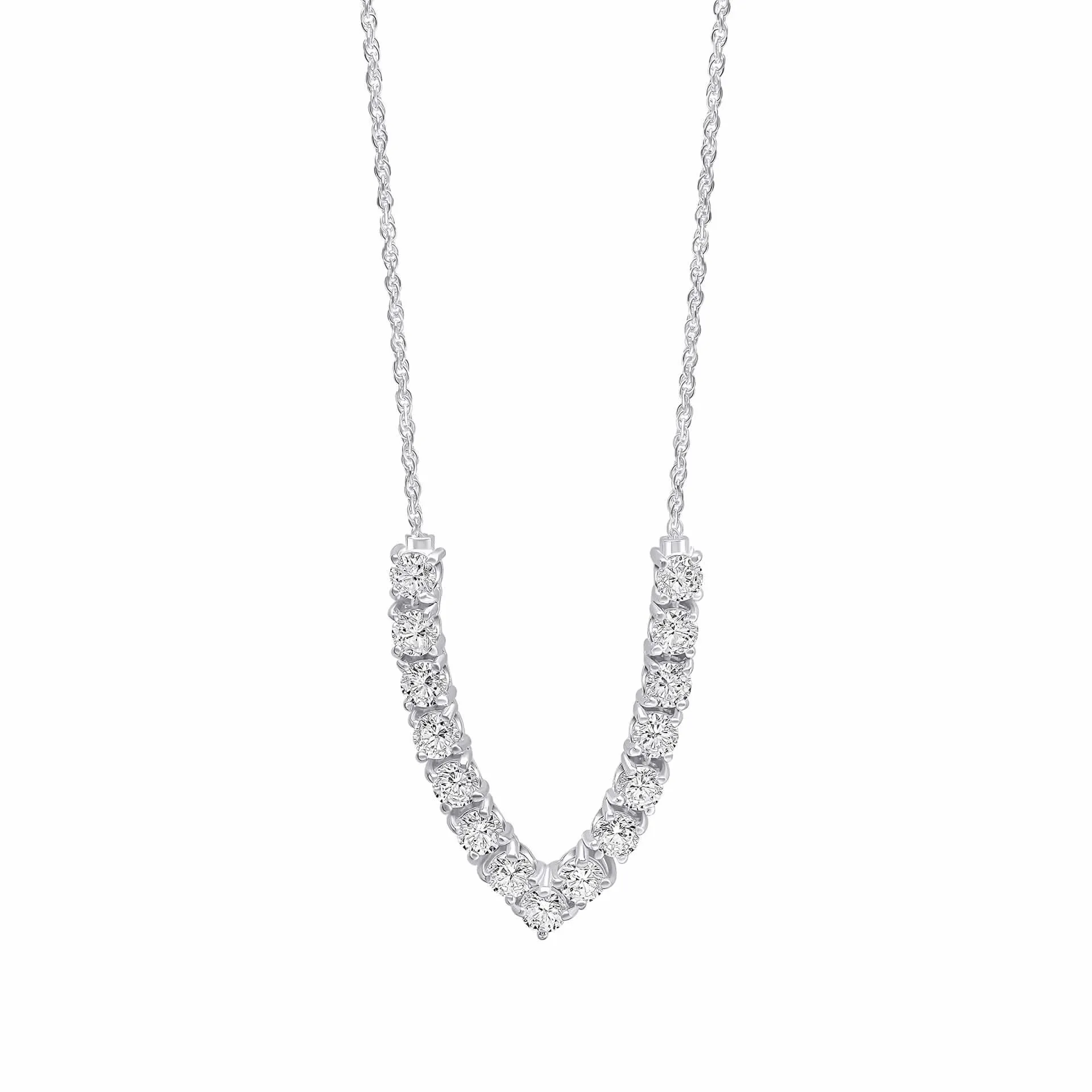 Collier Blanc Débuts en Argent Sterling avec Zirconium et Perle d'Eau Douce N4615C Bijoux Débuts