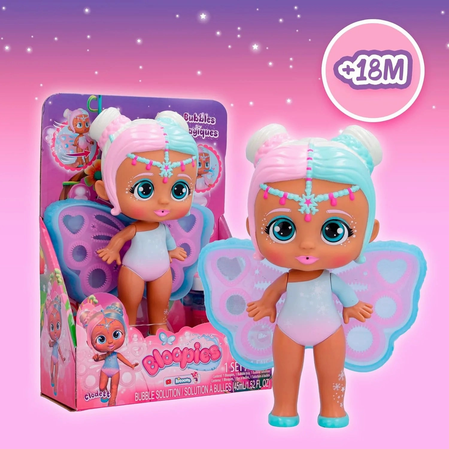 BLOOPIES Magic Bubbles Doll Clodett