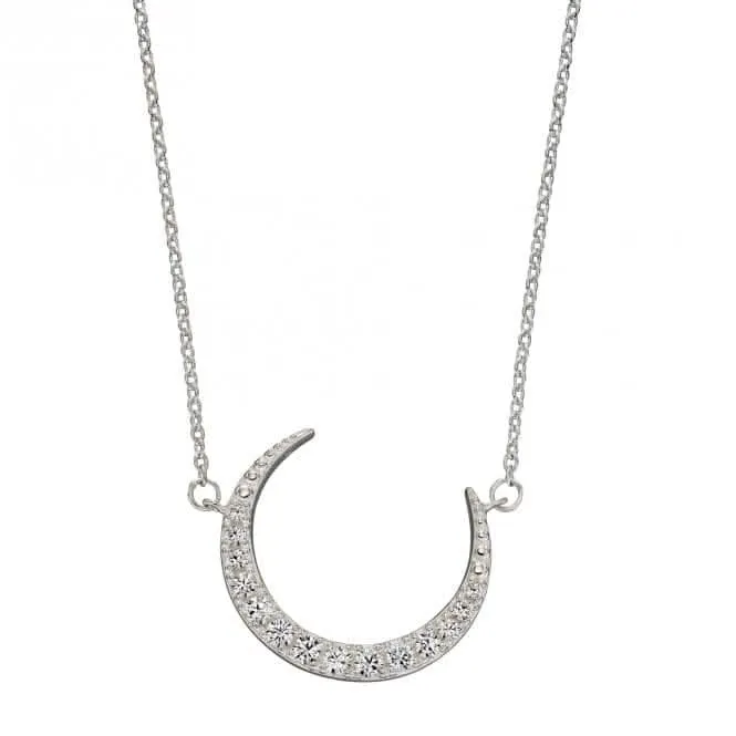 Collier Croissant de Lune avec Zirconia N4424C Bijoux Beginnings