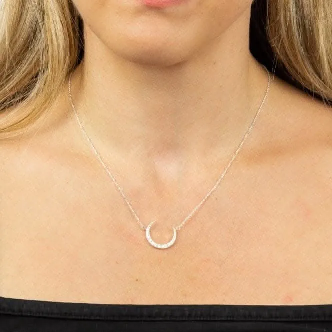Collier Croissant de Lune avec Zirconia N4424C Bijoux Beginnings