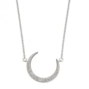 Collier Croissant de Lune avec Zirconia N4424C Bijoux Beginnings