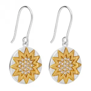 Boucles d'oreilles jour et nuit double plaquées zircone E6252C Beginnings Jewellery