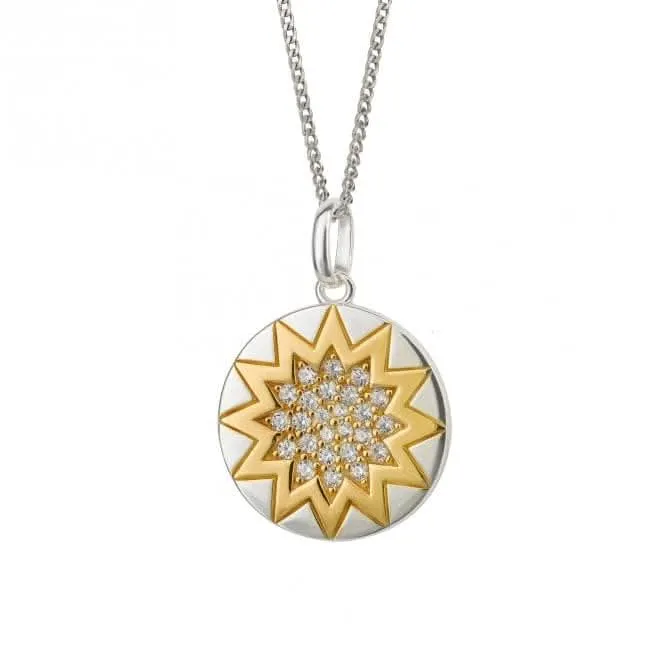 Pendentif Jour et Nuit Double Plaqué Zirconia P5231C Beginnings Jewellery