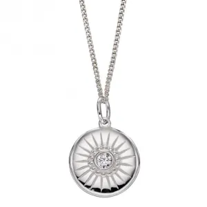 Pendentif Disque Diamanté avec Zirconia P4972C Bijoux Beginnings